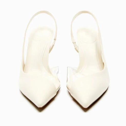 Elegant Open-Back Pointed Toe Sandals for Women - Perfect Bridal and Office Footwear